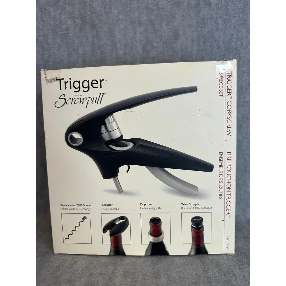 Trigger Corkscrew Wine Opener By Screwpull Williams Sonoma 5 Piece Set